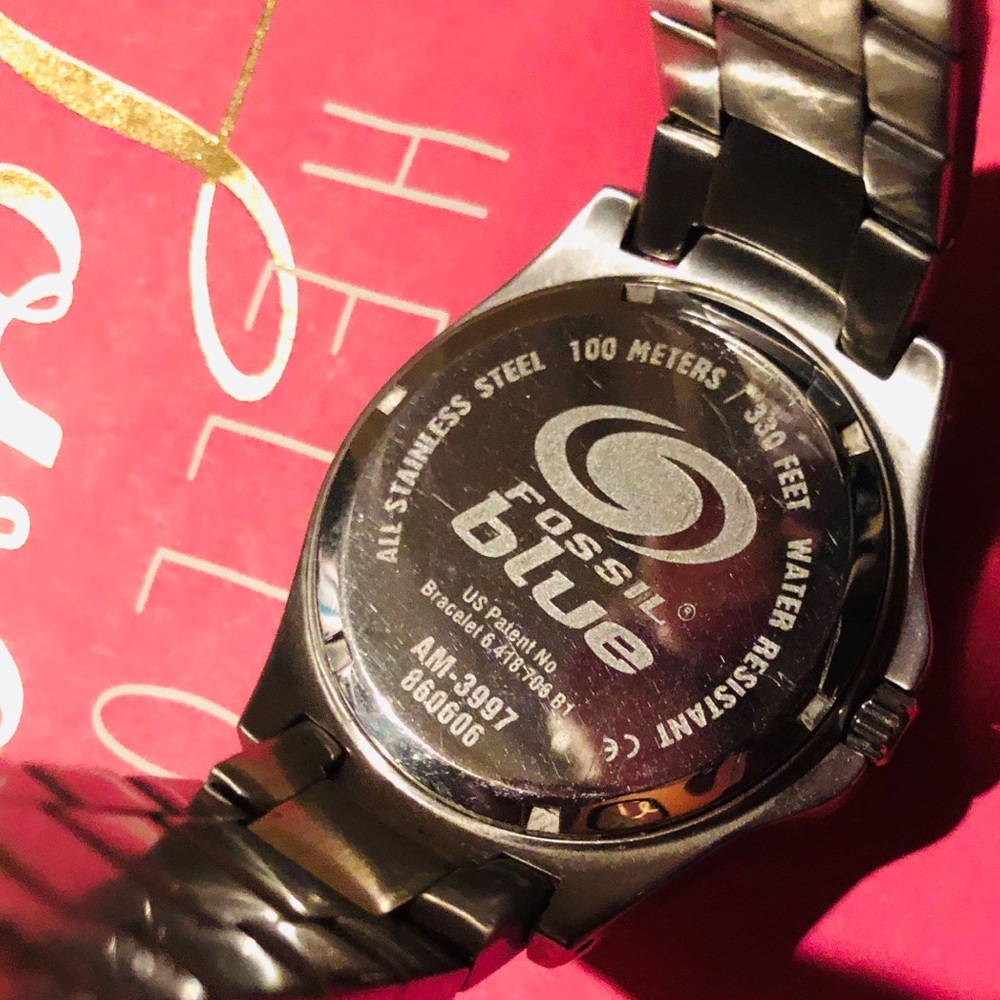 FOSSIL Black Dial Stainless Steel Quartz Watch - Picture 3 of 9